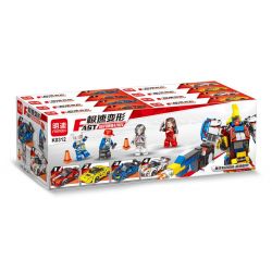 MINGDI LEIBAO K0312 0312 non  BIẾN HÌNH CỰC NHANH 4 LOẠI MECHA bộ đồ chơi xếp lắp ráp ghép mô hình Racers Đua Tốc Độ 674 khối