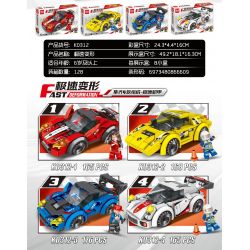 MINGDI LEIBAO K0312 0312 non  BIẾN HÌNH CỰC NHANH 4 LOẠI MECHA bộ đồ chơi xếp lắp ráp ghép mô hình Racers Đua Tốc Độ 674 khối