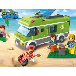 QMAN ENLIGHTEN KEEPPLEY 1120 non  PICNIC BÃI BIỂN VUI VẺ bộ đồ chơi xếp lắp ráp ghép mô hình City PLEASANT TRIP Thành Phố 380 khối