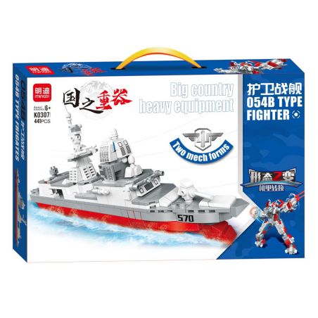 MINGDI LEIBAO K0307 0307 non  VŨ KHÍ QUAN TRỌNG NHẤT CỦA ĐẤT NƯỚC TÀU CHIẾN KHINH HẠM bộ đồ chơi xếp lắp ráp ghép mô hình National Weapon 054B TYPE FIGHTER Vũ Khí Quốc Gia 416 khối