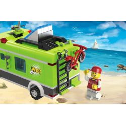 QMAN ENLIGHTEN KEEPPLEY 1120 non  PICNIC BÃI BIỂN VUI VẺ bộ đồ chơi xếp lắp ráp ghép mô hình City PLEASANT TRIP Thành Phố 380 khối