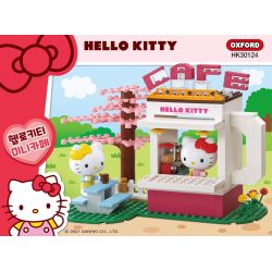 OXFORD HK30124 30124 non  CAFE HELLO KITTY bộ đồ chơi xếp lắp ráp ghép mô hình 헬로키티 미니카페