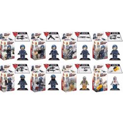 DUO LE PIN DLP9039 9039 non  TẤN CÔNG KHỦNG BỐ ZOMBIE 8 MÔ HÌNH bộ đồ chơi xếp lắp ráp ghép mô hình Collectable Minifigures Búp Bê Sưu Tầm