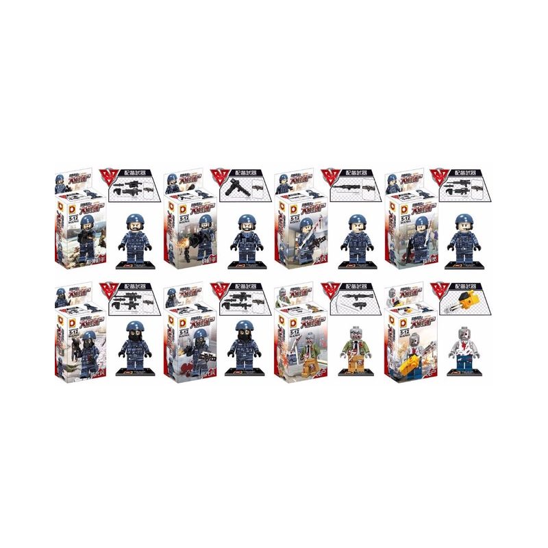 DUO LE PIN DLP9039 9039 non  TẤN CÔNG KHỦNG BỐ ZOMBIE 8 MÔ HÌNH bộ đồ chơi xếp lắp ráp ghép mô hình Collectable Minifigures Búp Bê Sưu Tầm