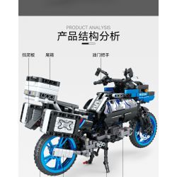 GBL KY1055 1055 non  CHIM NƯỚC XANH R1250 bộ đồ chơi xếp lắp ráp ghép mô hình  BMW R1250 Kỹ Thuật Công Nghệ Cao Mô Hình Phương Tiện 857 khối