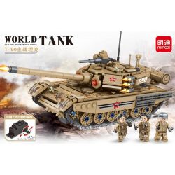 MINGDI LEIBAO K0360 0360 non  XE TĂNG CHIẾN ĐẤU CHỦ LỰC T-90 KÉO LÙI bộ đồ chơi xếp lắp ráp ghép mô hình Military Army WORLD TANK Quân Sự Bộ Đội 625 khối