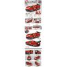 LEYI 31028 non  XE FERRARI 488 GT3 TRỞ LẠI bộ đồ chơi xếp lắp ráp ghép mô hình Racing RACING FERRARI 488 GT3 Cuộc Đua 338 khối