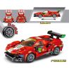 LEYI 31028 non  XE FERRARI 488 GT3 TRỞ LẠI bộ đồ chơi xếp lắp ráp ghép mô hình Racing RACING FERRARI 488 GT3 Cuộc Đua 338 khối