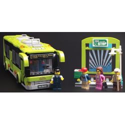 QMAN ENLIGHTEN KEEPPLEY 1121 non  XE BUÝT THÀNH PHỐ bộ đồ chơi xếp lắp ráp ghép mô hình City CITY BUSES 418 khối