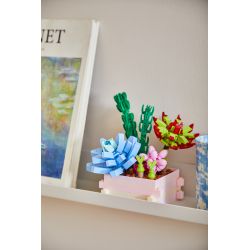 PANTASY 15100 non  VƯỜN MỌNG NƯỚC bộ đồ chơi xếp lắp ráp ghép mô hình Flowers SUCCULENT GARDEN SOMETHING BLUE Hoa