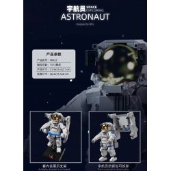 QIZHILE 90022 non  PHI HÀNH GIA bộ đồ chơi xếp lắp ráp ghép mô hình Creator Expert HARDCORE MANUFACT SPACE EXPLORING ASTRONAUT Chuyên Gia Sáng Tạo 1515 khối