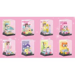 SEMBO 604030 non  ĐỒ CHƠI XIAOLING BLIND BOX 8 STYLES PIANO DJ CONSOLE HARP ROTATING STAGE ACCORDION GUITAR JAZZ DRUM SAXOPHONE bộ đồ chơi xếp lắp ráp ghép mô hình Girl Con Gái