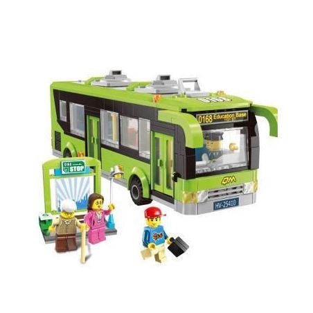 QMAN ENLIGHTEN KEEPPLEY 1121 non  XE BUÝT THÀNH PHỐ bộ đồ chơi xếp lắp ráp ghép mô hình City CITY BUSES 418 khối