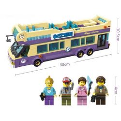 QMAN ENLIGHTEN KEEPPLEY 1123 non  XE BUÝT DU LỊCH 2 TẦNG bộ đồ chơi xếp lắp ráp ghép mô hình City SIGHTSEEING BUS Thành Phố 455 khối