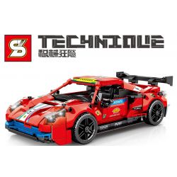 SHENG YUAN SY 8412 non  FERRARI 488 GTE. bộ đồ chơi xếp lắp ráp ghép mô hình  Kỹ Thuật Công Nghệ Cao Mô Hình Phương Tiện 826 khối