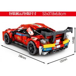 SHENG YUAN SY 8412 non  FERRARI 488 GTE. bộ đồ chơi xếp lắp ráp ghép mô hình  Kỹ Thuật Công Nghệ Cao Mô Hình Phương Tiện 826 khối