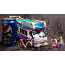 QMAN ENLIGHTEN KEEPPLEY 1123 non  XE BUÝT DU LỊCH 2 TẦNG bộ đồ chơi xếp lắp ráp ghép mô hình City SIGHTSEEING BUS Thành Phố 455 khối