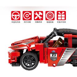 GBL KY1044 1044 non  VEYRON ĐỎ bộ đồ chơi xếp lắp ráp ghép mô hình  PROJECT MACHINE Kỹ Thuật Công Nghệ Cao Mô Hình Phương Tiện 410 khối