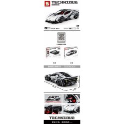 SHENG YUAN SY 8313 8315 non  LAMBORGHINI BACK CAR. bộ đồ chơi xếp lắp ráp ghép mô hình  TECHINQUE Kỹ Thuật Công Nghệ Cao Mô Hình Phương Tiện 684 khối