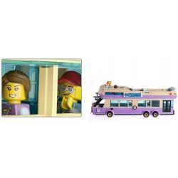 QMAN ENLIGHTEN KEEPPLEY 1123 non  XE BUÝT DU LỊCH 2 TẦNG bộ đồ chơi xếp lắp ráp ghép mô hình City SIGHTSEEING BUS Thành Phố 455 khối