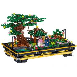 ZHEGAO 00903 non  CÂY CẢNH SOPHORA bộ đồ chơi xếp lắp ráp ghép mô hình BONSAI MEET CHINESE STYLE 1008 khối