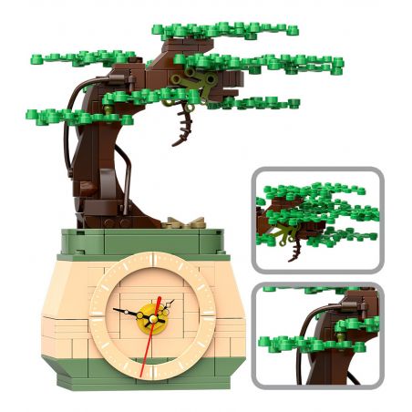 HENGTAI 92032D non  TRONG CHẬU bộ đồ chơi xếp lắp ráp ghép mô hình TIMESPRITE TIME POTTED 217 khối