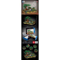 ZHEGAO 00903 non  CÂY CẢNH SOPHORA bộ đồ chơi xếp lắp ráp ghép mô hình BONSAI MEET CHINESE STYLE 1008 khối