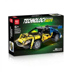 LEIBAO 8325-2 non  CÔNG NGHỆ XE THỂ THAO MÀU VÀNG bộ đồ chơi xếp lắp ráp ghép mô hình  Kỹ Thuật Công Nghệ Cao Mô Hình Phương Tiện 242 khối