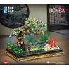 ZHEGAO 00902 non  CÂY CẢNH HOA ANH ĐÀO bộ đồ chơi xếp lắp ráp ghép mô hình BONSAI ENCOUNTER JAPANESE WIND 1469 khối