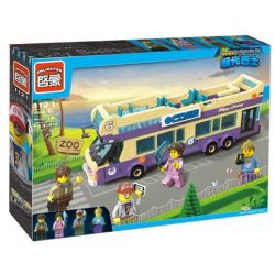 QMAN ENLIGHTEN KEEPPLEY 1123 non  XE BUÝT DU LỊCH 2 TẦNG bộ đồ chơi xếp lắp ráp ghép mô hình City SIGHTSEEING BUS Thành Phố 455 khối