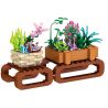 ZHEGAO 00901 non  DUOFU VÀ THỊT bộ đồ chơi xếp lắp ráp ghép mô hình BONSAI SUCCULENTS MORE BLESSING 963 khối