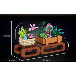 ZHEGAO 00901 non  DUOFU VÀ THỊT bộ đồ chơi xếp lắp ráp ghép mô hình BONSAI SUCCULENTS MORE BLESSING 963 khối