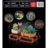 ZHEGAO 00901 non  DUOFU VÀ THỊT bộ đồ chơi xếp lắp ráp ghép mô hình BONSAI SUCCULENTS MORE BLESSING 963 khối