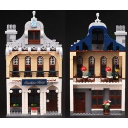 QMAN ENLIGHTEN KEEPPLEY 1127 non  KHÁCH SẠN MẶT TRỜI bộ đồ chơi xếp lắp ráp ghép mô hình City SUNSHINE HOTEL Thành Phố 628 khối