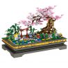 ZHEGAO 00900 non  CÂY CẢNH HOA ĐÀO bộ đồ chơi xếp lắp ráp ghép mô hình BONSAI ELEGANT CHINESE STYLE 1101 khối