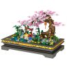 ZHEGAO 00900 non  CÂY CẢNH HOA ĐÀO bộ đồ chơi xếp lắp ráp ghép mô hình BONSAI ELEGANT CHINESE STYLE 1101 khối