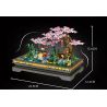 ZHEGAO 00900 non  CÂY CẢNH HOA ĐÀO bộ đồ chơi xếp lắp ráp ghép mô hình BONSAI ELEGANT CHINESE STYLE 1101 khối