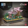 ZHEGAO 00900 non  CÂY CẢNH HOA ĐÀO bộ đồ chơi xếp lắp ráp ghép mô hình BONSAI ELEGANT CHINESE STYLE 1101 khối