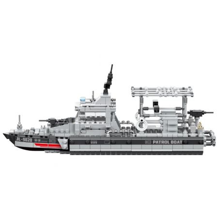 MINGDI 9020 non  TÀU TUẦN TRA QUÂN SỰ GIAO LONG bộ đồ chơi xếp lắp ráp ghép mô hình Military Army Quân Sự Bộ Đội 826 khối