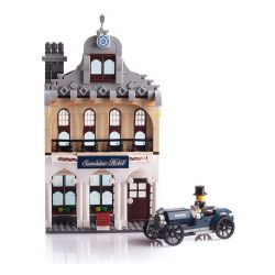 QMAN ENLIGHTEN KEEPPLEY 1127 non  KHÁCH SẠN MẶT TRỜI bộ đồ chơi xếp lắp ráp ghép mô hình City SUNSHINE HOTEL Thành Phố 628 khối