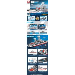 LEYI 81007 non  TÀU KHU TRỤC LỚP HYUNDAI DỰ ÁN 956 bộ đồ chơi xếp lắp ráp ghép mô hình Military Army Quân Sự Bộ Đội 725 khối