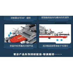 LEYI 81007 non  TÀU KHU TRỤC LỚP HYUNDAI DỰ ÁN 956 bộ đồ chơi xếp lắp ráp ghép mô hình Military Army Quân Sự Bộ Đội 725 khối