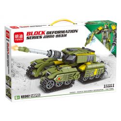 MINGDI LEIBAO K0302 0302 non  XE TĂNG CHIẾN TRƯỜNG BIẾN HÌNH bộ đồ chơi xếp lắp ráp ghép mô hình 545 khối