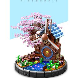 HENGTAI 92035 non  CỐI XAY GIÓ THỜI GIAN bộ đồ chơi xếp lắp ráp ghép mô hình TIMESPRITE TIME WINDMILL 1944 khối