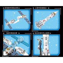 LEYI 81003 non  TRẠM VŨ TRỤ BIẾN ĐÔI bộ đồ chơi xếp lắp ráp ghép mô hình Space Thám Hiểm Không Gian 728 khối