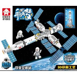 LEYI 81003 non  TRẠM VŨ TRỤ BIẾN ĐÔI bộ đồ chơi xếp lắp ráp ghép mô hình Space Thám Hiểm Không Gian 728 khối