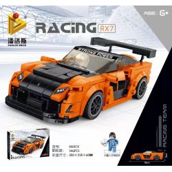 PanlosBrick 666035 Panlos Brick 666035 non  MAZDA RX-7 bộ đồ chơi xếp lắp ráp ghép mô hình Racers Đua Tốc Độ 346 khối