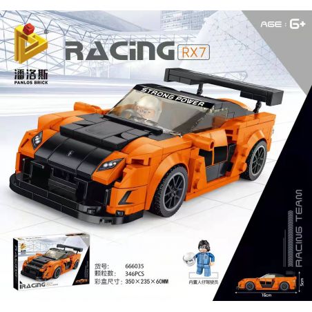 PanlosBrick 666035 Panlos Brick 666035 non  MAZDA RX-7 bộ đồ chơi xếp lắp ráp ghép mô hình Racers Đua Tốc Độ 346 khối