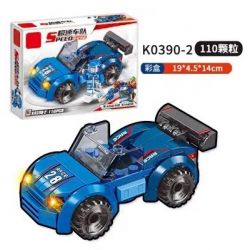 MINGDI LEIBAO K0390 0390 non  NHÓM TỐC ĐỘ TỔ HỢP MECHA 8 bộ đồ chơi xếp lắp ráp ghép mô hình Racers SPEED RACING Đua Tốc Độ 857 khối