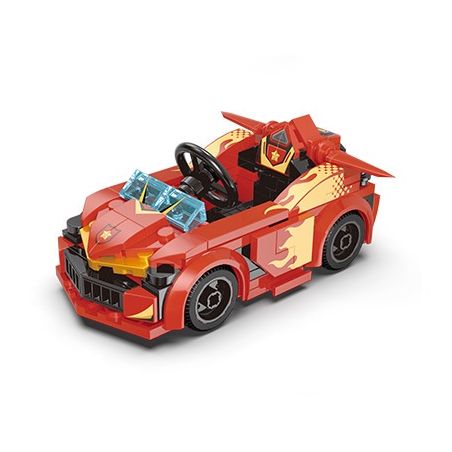 XINGBAO XB non  6 LÁ CỜ ĐỎ NGỌN LỬA TAXI ĐỘI CHIẾN THẮNG GT3 SAIBO BURST MARATHON TOÀN CẦU ATATE LAPETOS bộ đồ chơi xếp lắp ráp ghép mô hình Crazy Racing Đua Xe Điên Loạn 957 khối